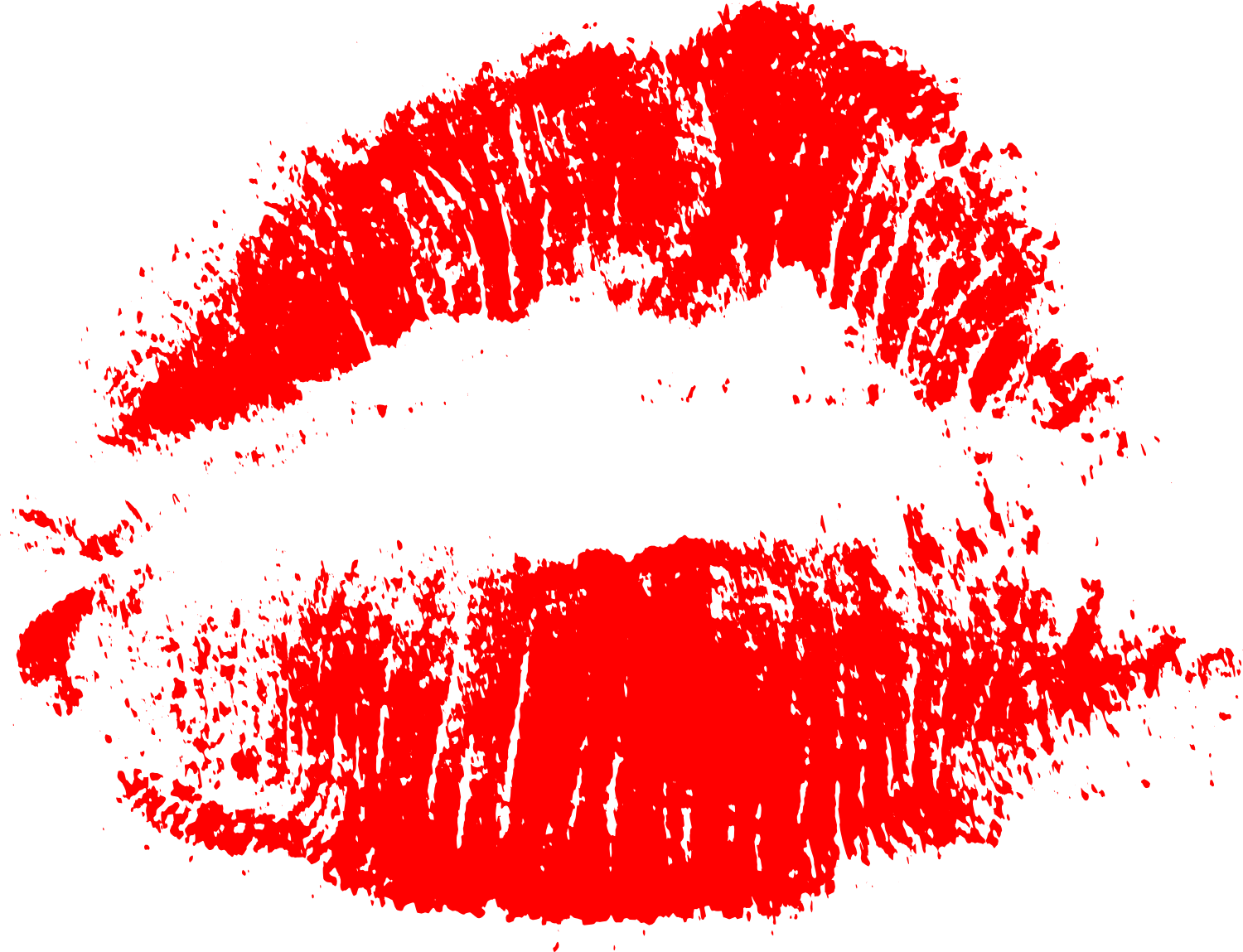 9 Red Print of Kiss Lips (PNG Transparent)