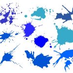 10 Blue Paint Splatters (PNG Transparent)