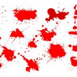 15 Red Paint Splatters (PNG Transparent)