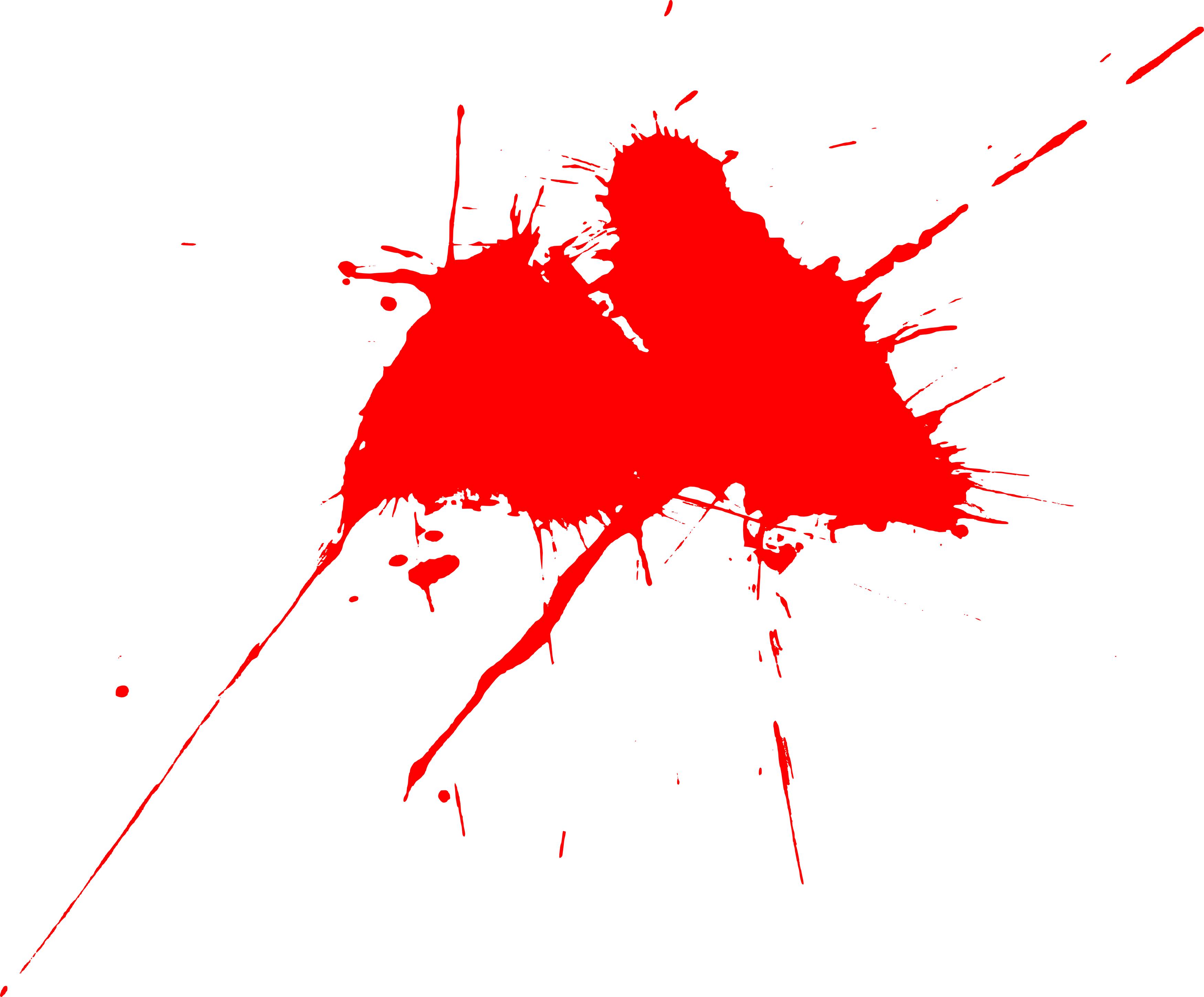 15 Red Paint Splatters (PNG Transparent) 