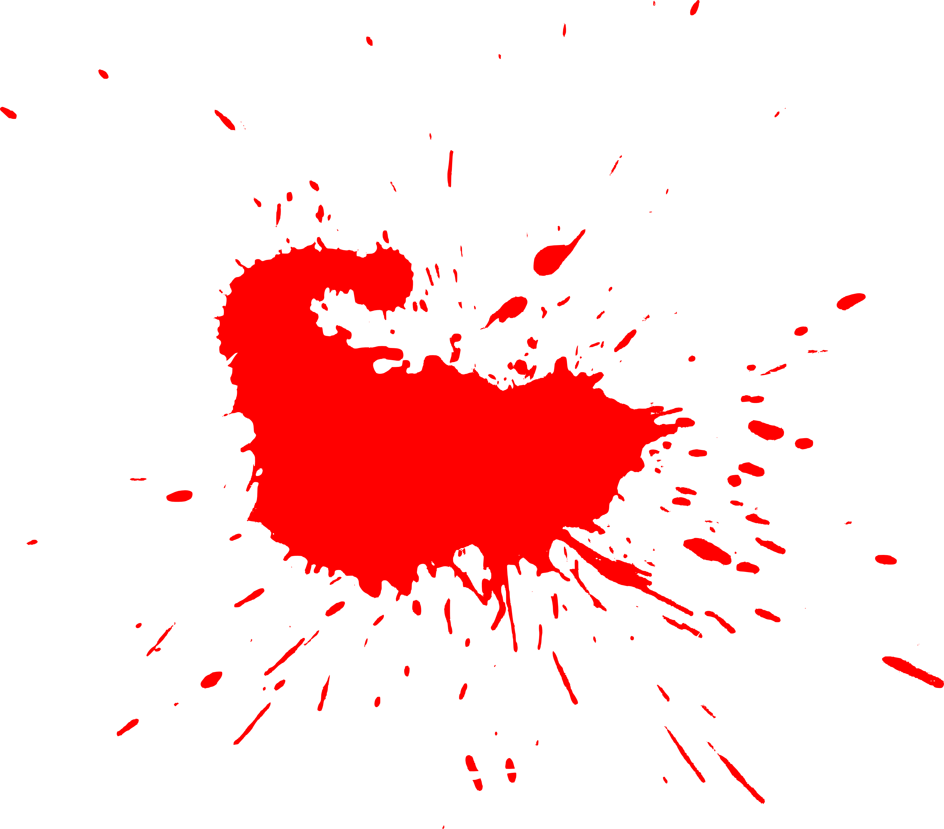 15 Red Paint Splatters (PNG Transparent) .