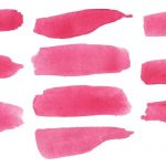 10 Pink Watercolor Brush Stroke Banner (PNG Transparent)