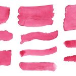 10 Pink Watercolor Brush Stroke Banner (PNG Transparent) Vol. 2