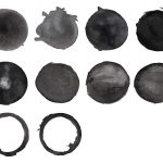 10 Black Watercolor Circle (PNG Transparent)