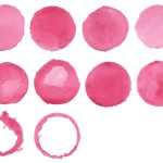 10 Watercolor Pink Circle (PNG Transparent)