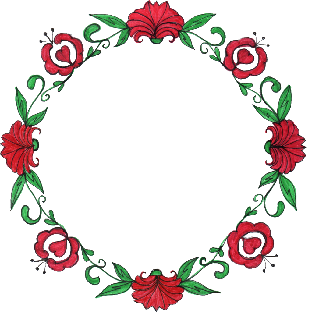 8 Circle Flower Drawing Frame (PNG Transparent) | OnlyGFX.com