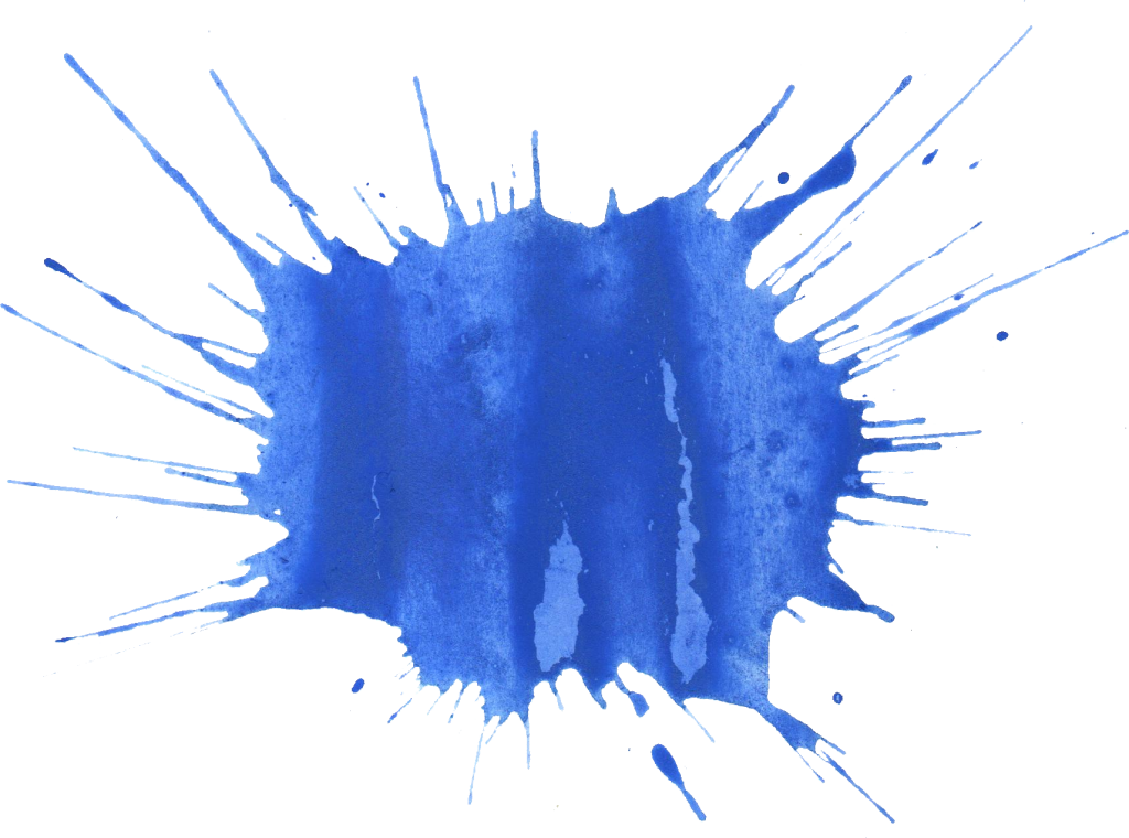 20 Blue Watercolor Splatter Png Transparent