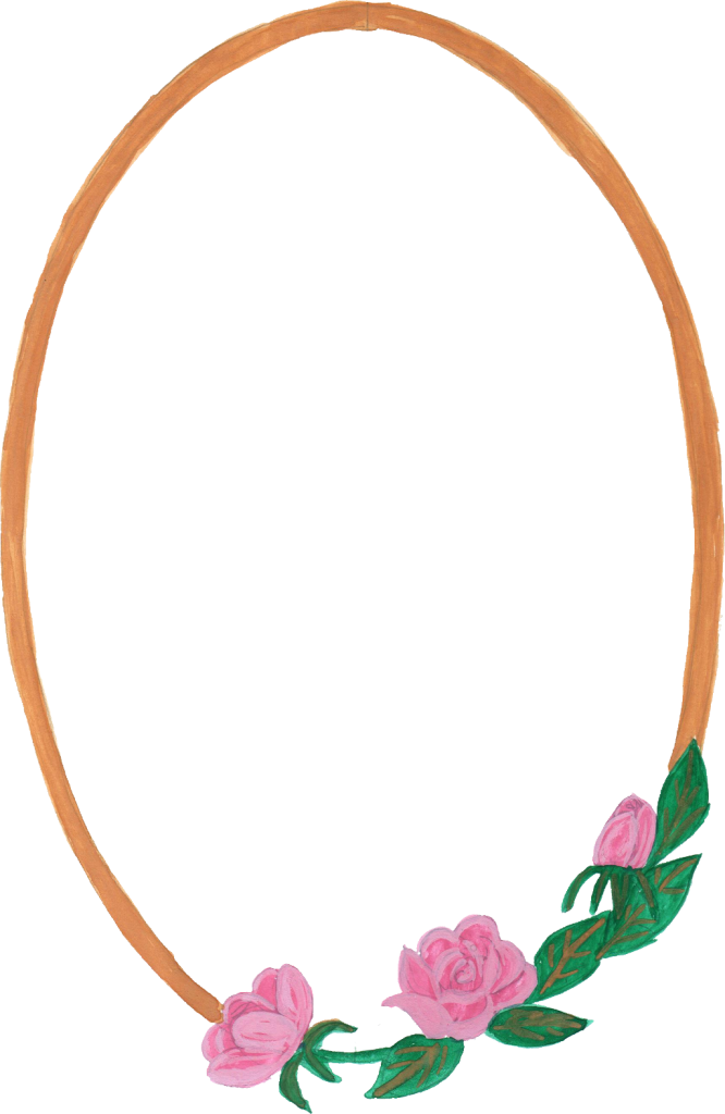 10 Watercolor Oval Frame with Flowers (PNG Transparent ...