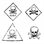4 Grunge Toxic Sign (PNG Transparent)