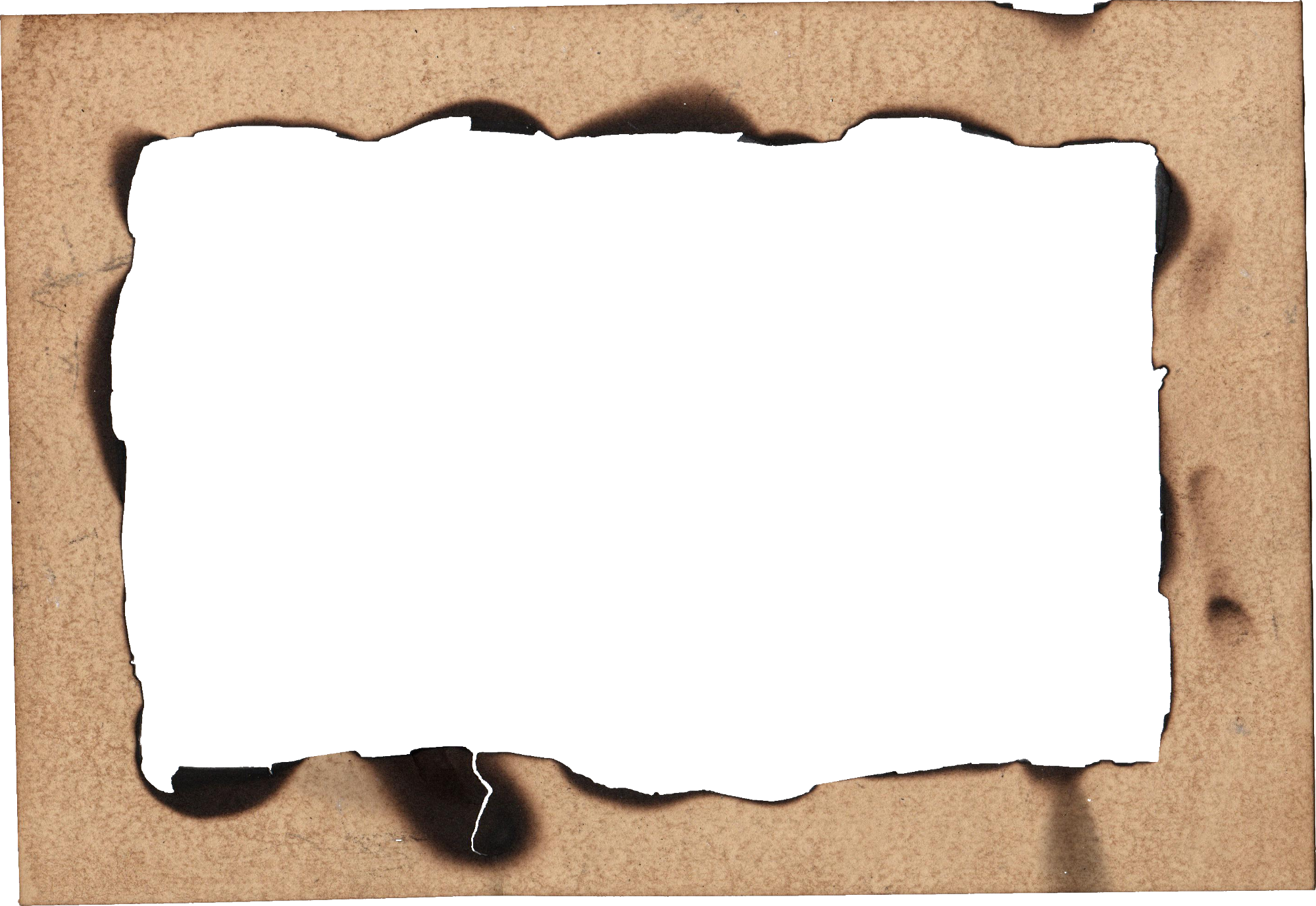 4 Burn Old Paper Frame (PNG Transparent)