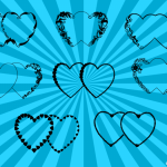 8 Two Hearts Vector (PNG Transparent, SVG)