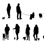 10 Dog Walking Silhouette (PNG Transparent)