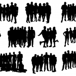 10 Group Photo Silhouette (PNG Transparent)