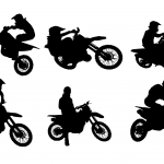 6 Motocross Silhouette (PNG Transparent)
