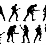 9 Electric Guitar Player Silhouette (PNG Transparent)