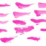 14 Pink Nail Polish Brush Strokes (PNG Transparent)