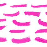 16 Pink Lipstick Brush Stroke (PNG Transparent)