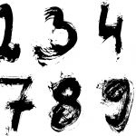 Grunge Numbers (PNG Transparent) Vol.3