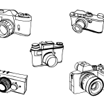5 Old Photo Camera Drawing (PNG Transparent)
