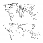 World Map Drawing (PNG Transparent)