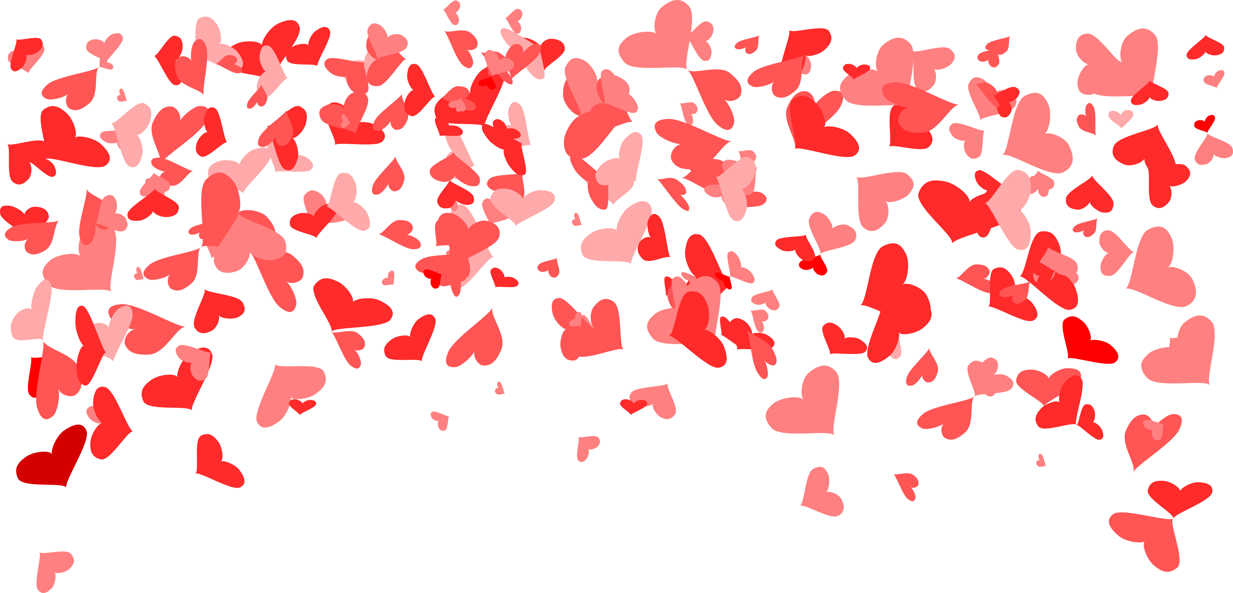 4 Heart Confetti Background (PNG Transparent) 