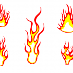 5 Fire Flame Clipart (PNG Transparent)