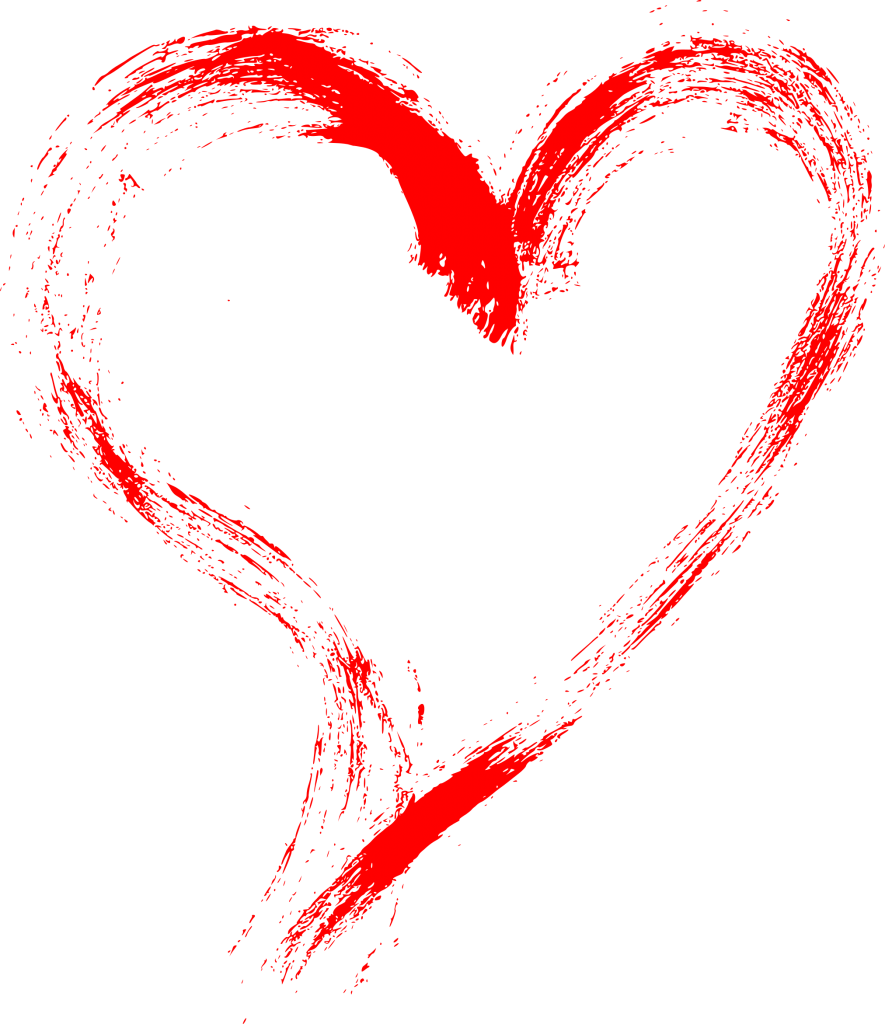 10 Red Grunge Brush Stroke Heart (PNG Transparent) | OnlyGFX.com