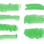 7 Light Green Watercolor Brush Stroke (PNG Transparent)