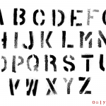 Grunge Stencil Spray Paint Alphabet (PNG Transparent, SVG)