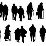 10 Elderly Old Person Silhouette (PNG Transparent)
