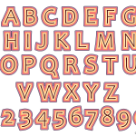 Colorful Retro 70’s Alphabet Vector (PNG Transparent, SVG)