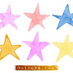 Star Watercolor Vector (EPS, SVG)