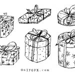 Gift Box Present Drawing Vector (EPS, SVG, PNG Transparent)