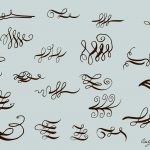 Calligraphic Swirls Flourishes Vector (EPS, SVG, PNG Transparent)
