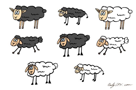 Cartoon Sheep Vector (EPS, SVG, PNG Transparent) 