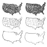 Map of USA Drawing (PNG Transparent)