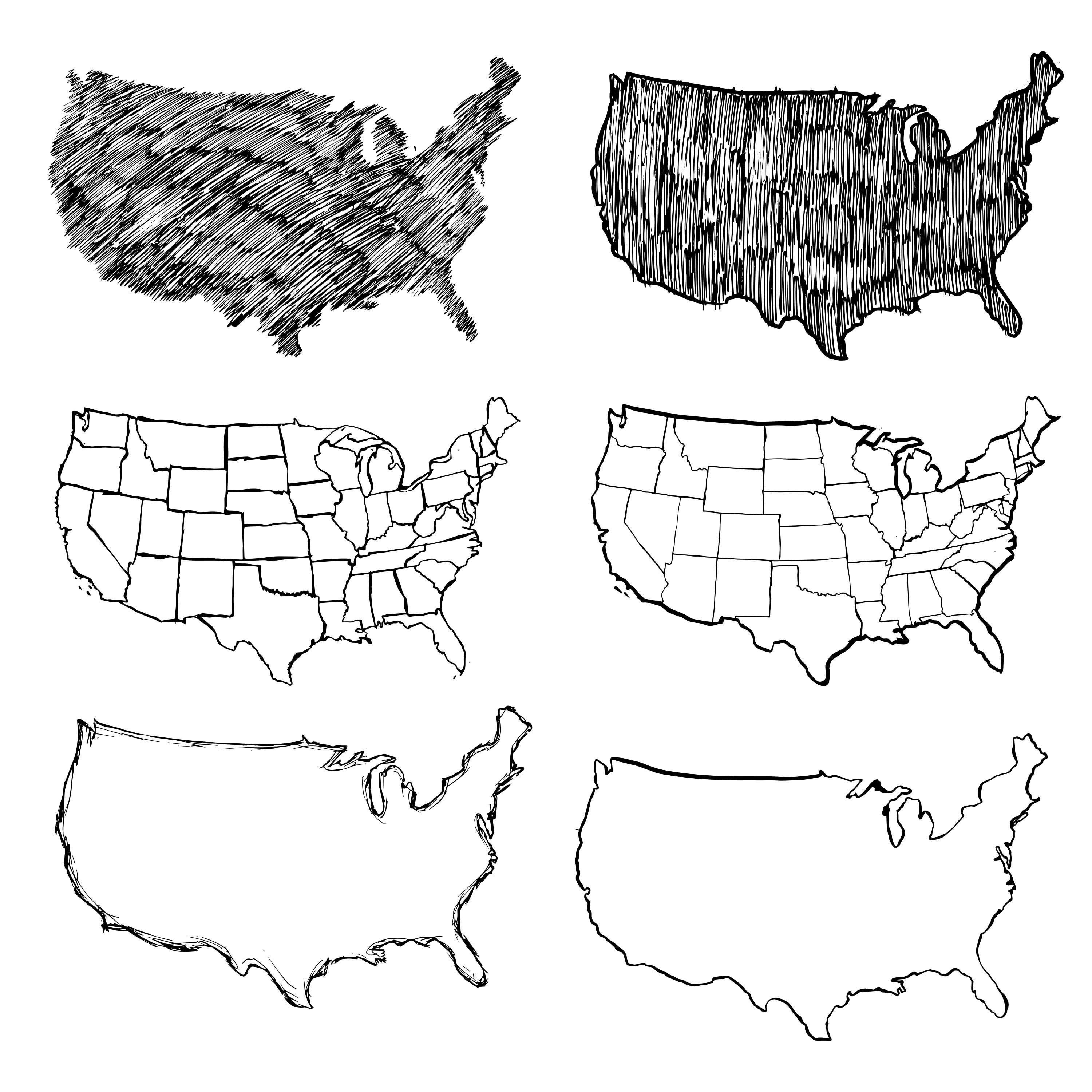 Map Of Usa Drawing Png Transparent Onlygfx Com