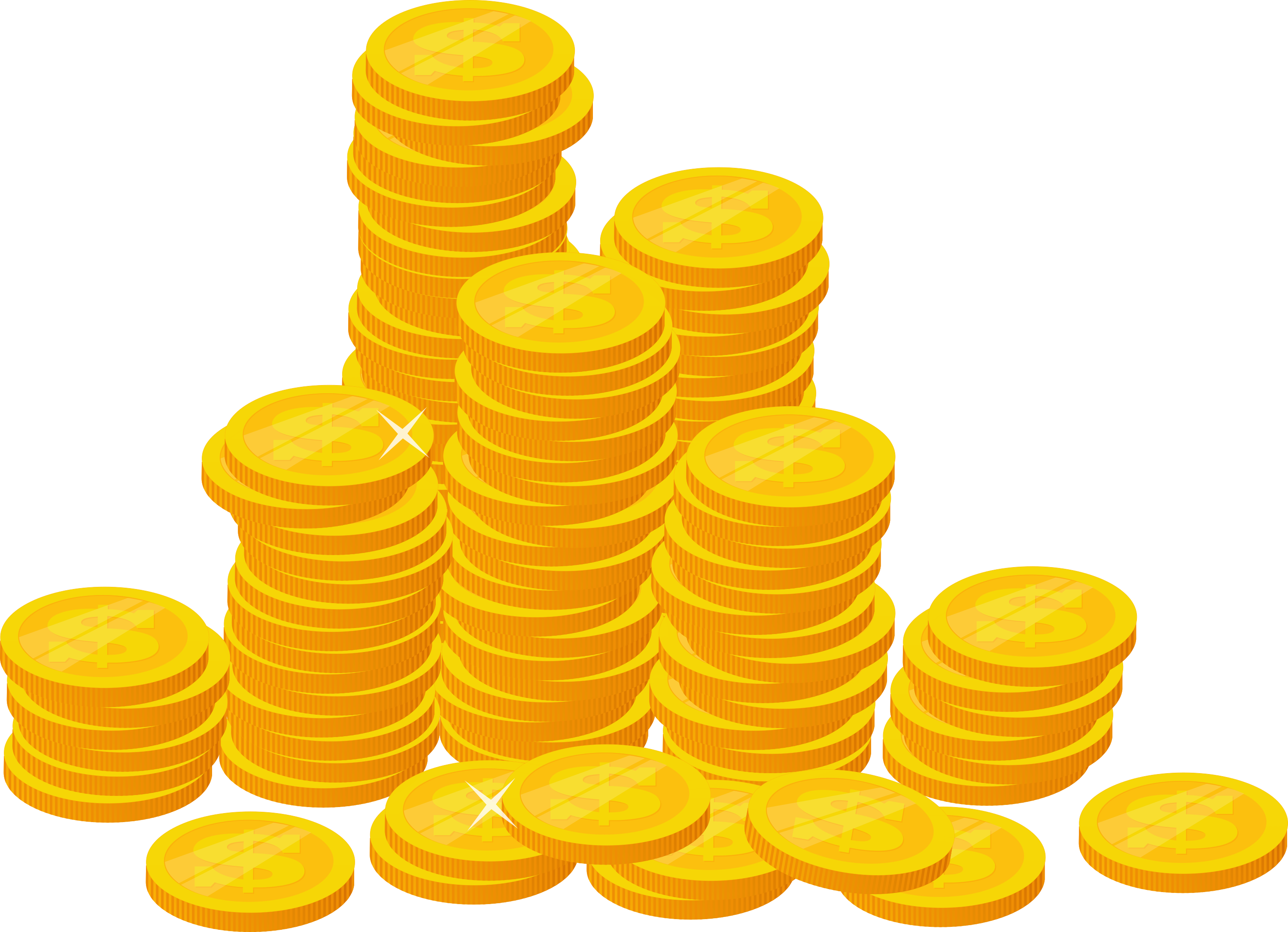 Stack of Gold Coins (PNG Transparent) | OnlyGFX.com