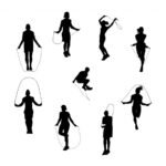 Rope Jump Skipping Silhouette (PNG Transparent)