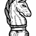 Dark Knight Chess Drawing PNG Transparent SVG Vector