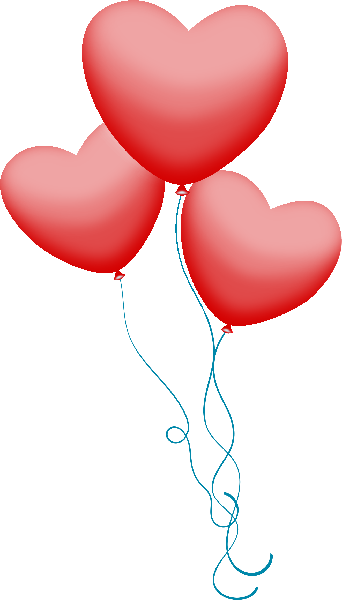 clipart of hearts and balloons