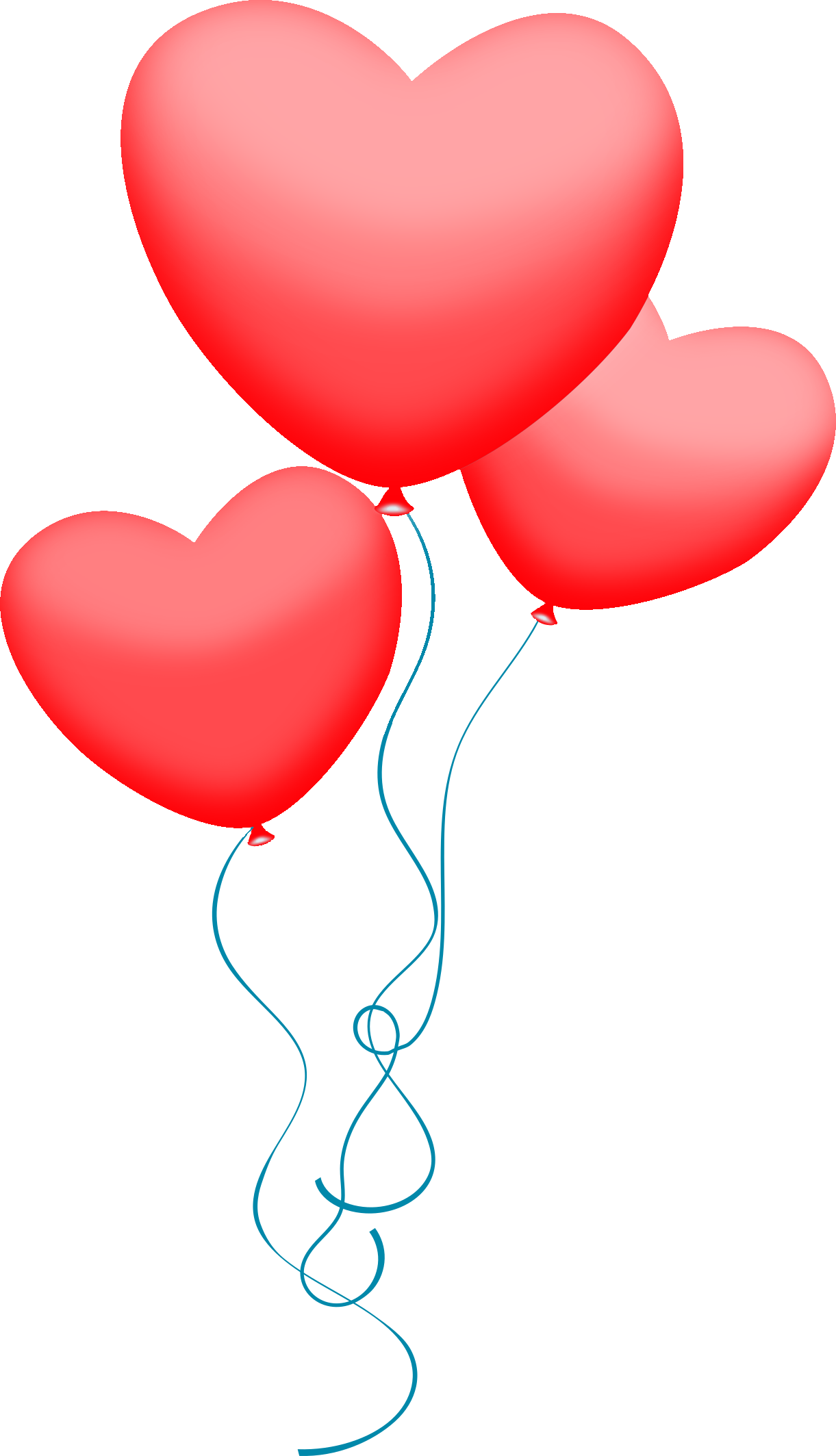 clipart of hearts and balloons