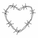 Heart Barbed Wire PNG Transparent SVG Vector