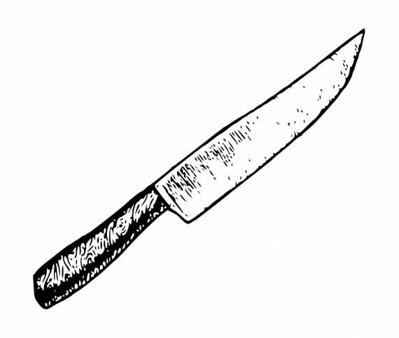 Kitchen Knife Drawing PNG Transparent SVG Vector