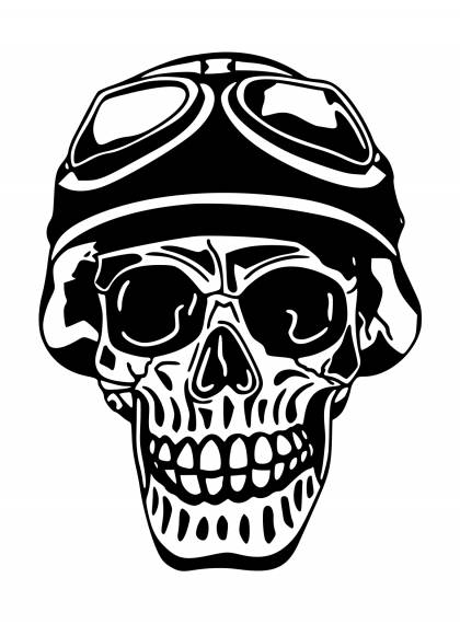 Aviator Skull Tattoo PNG Transparent SVG Vector