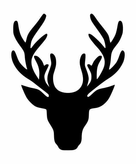 Deer Head Silhouette PNG Transparent SVG Vector