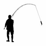 Fisherman Catch Bait Silhouette PNG Transparent SVG Vector