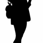Girl with Camera Silhouette PNG Transparent SVG Vector