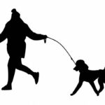 Person Walking Dog Running PNG Transparent SVG Vector