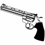 Revolver Gun PNG Transparent SVG Vector